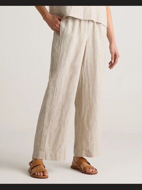 Quince Wide Leg Linen Pants, Flax, XL